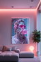 Wallity Hhlneon007 Pintura Decorativa en Vidrio Templado Multicolor 50 x 70 cm